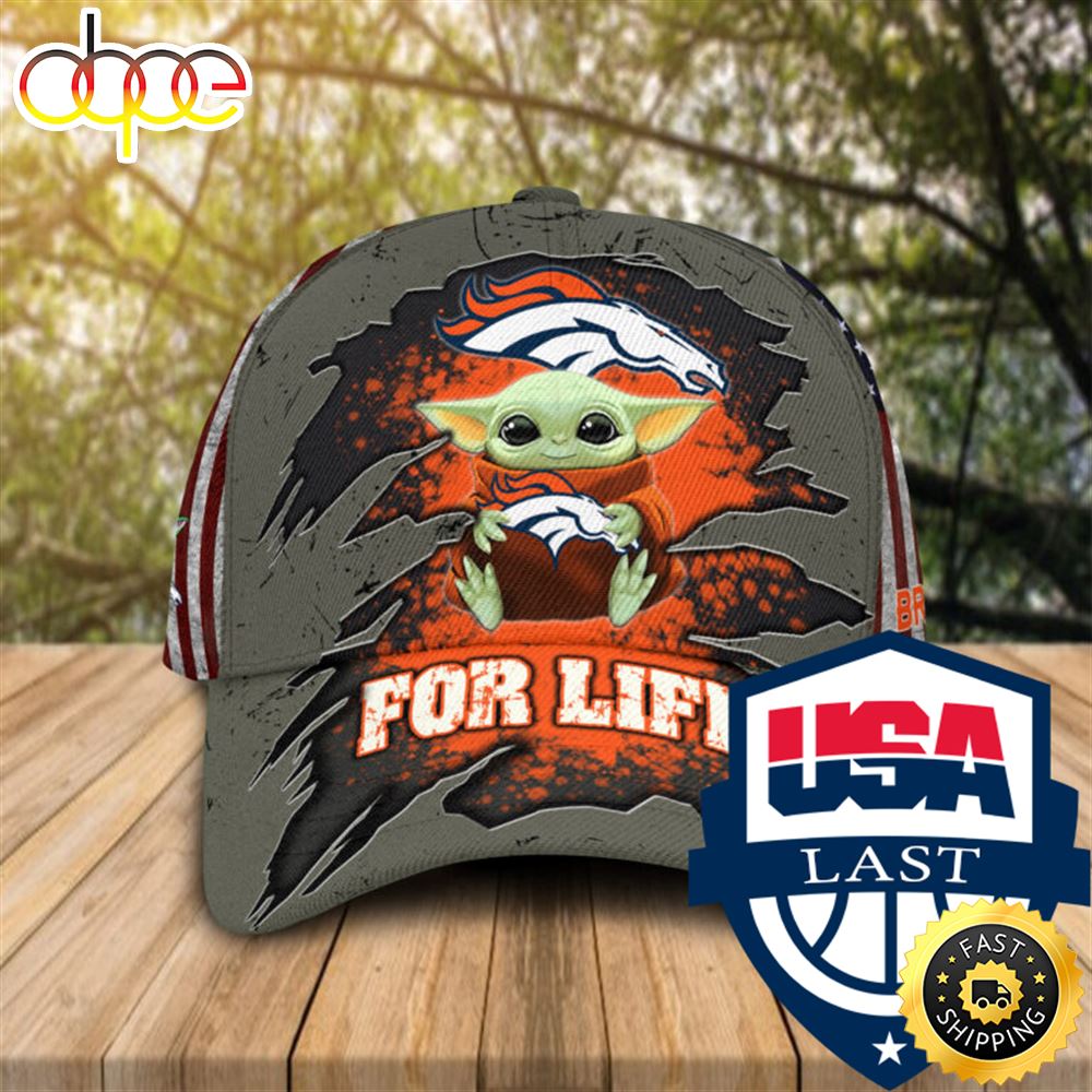 Baby Yoda NFL Denver Broncos For Life Cap