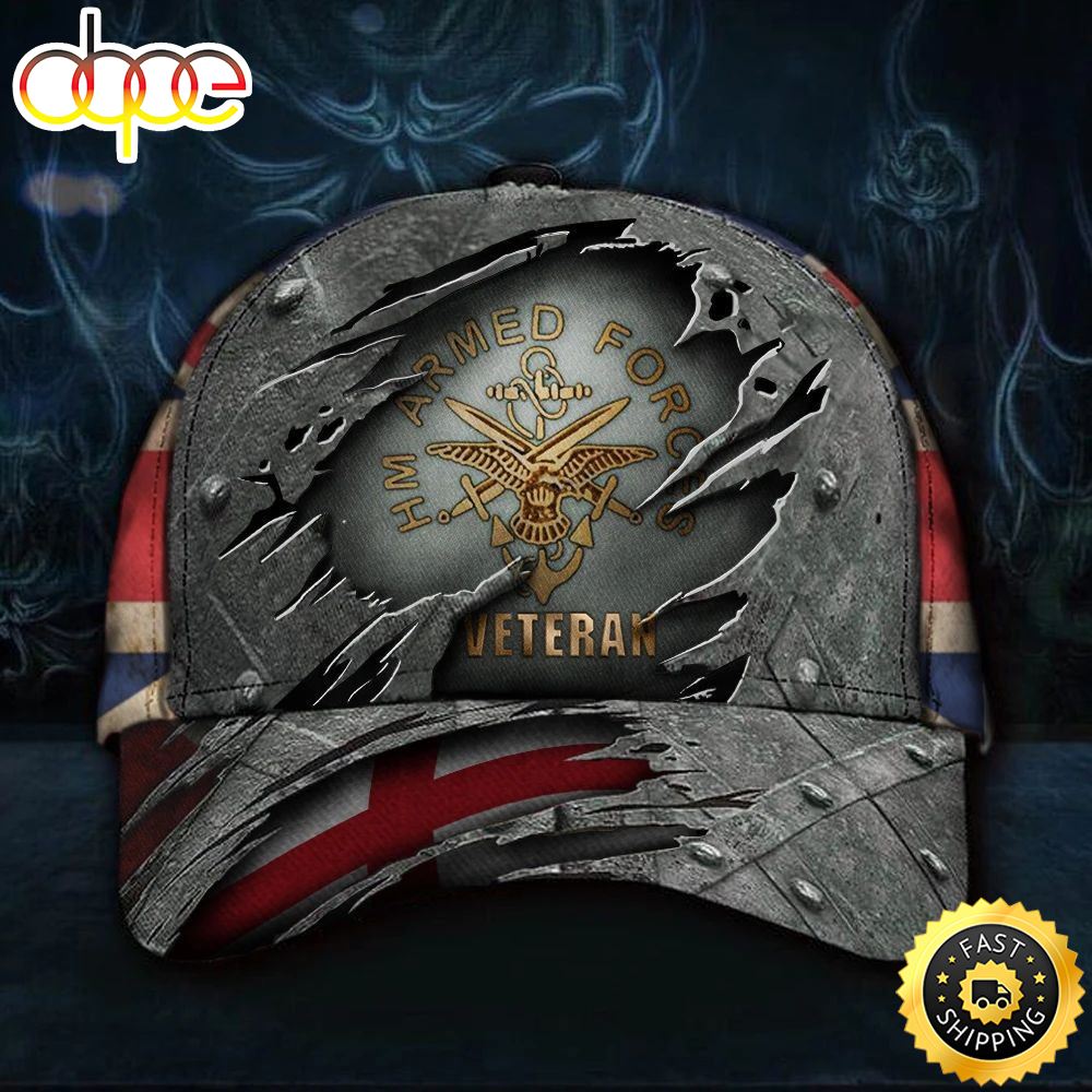 British Army Veteran Hat Union Jack England Flag Cap Patriotic Custom Cosplay Hat Classic Cap
