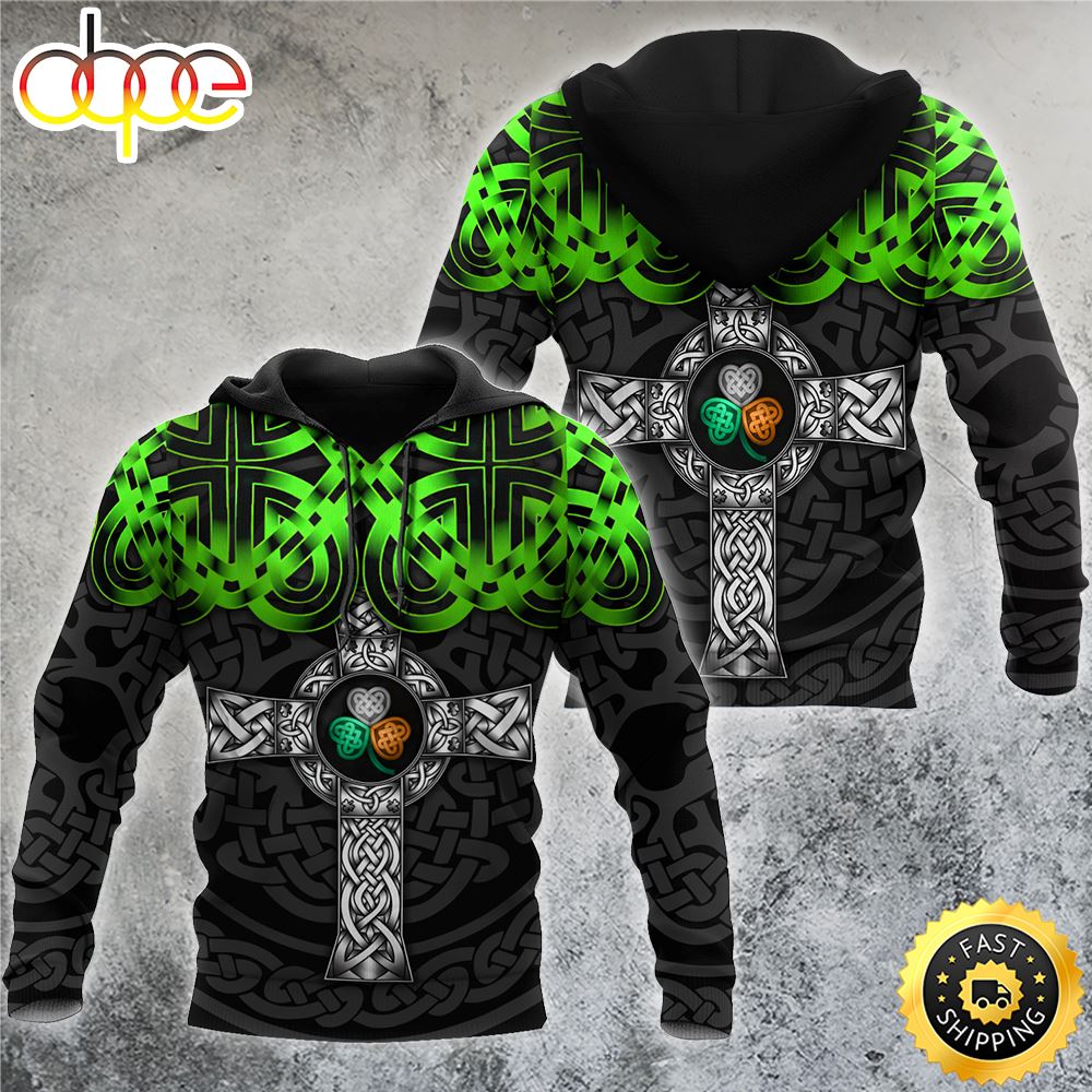 Celtic Shamrock And Celtic Knot 3D All Over Print Shirt