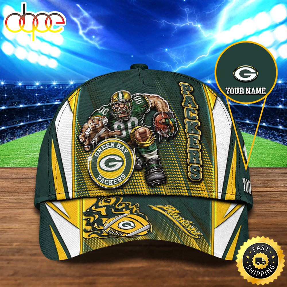 Green Bay Packers Personalized Your NameNFL Football Sport Cap