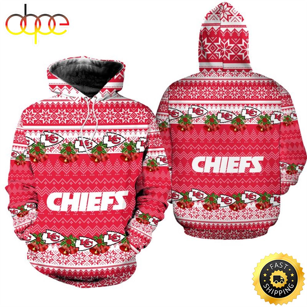 Kansas City Chiefs Christmas Football NFL All Over Print Hoodie Shirt