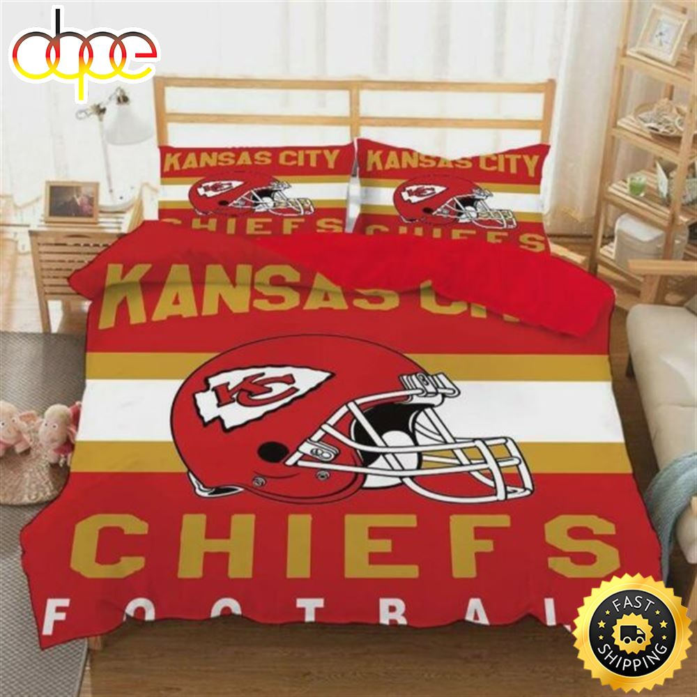 Kansas City Chiefs Nfl #4 Duvet Cover Quilt Cover Pillowcase Bedding Set