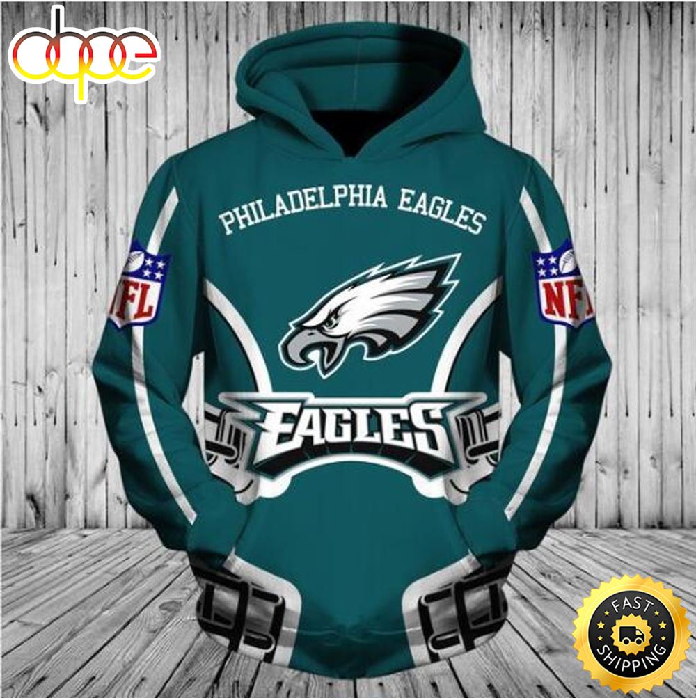 N.F.L.Philadelphia Eagles &amp; Eagles NFL Logo 3D Hoodie All Over Print Shirt