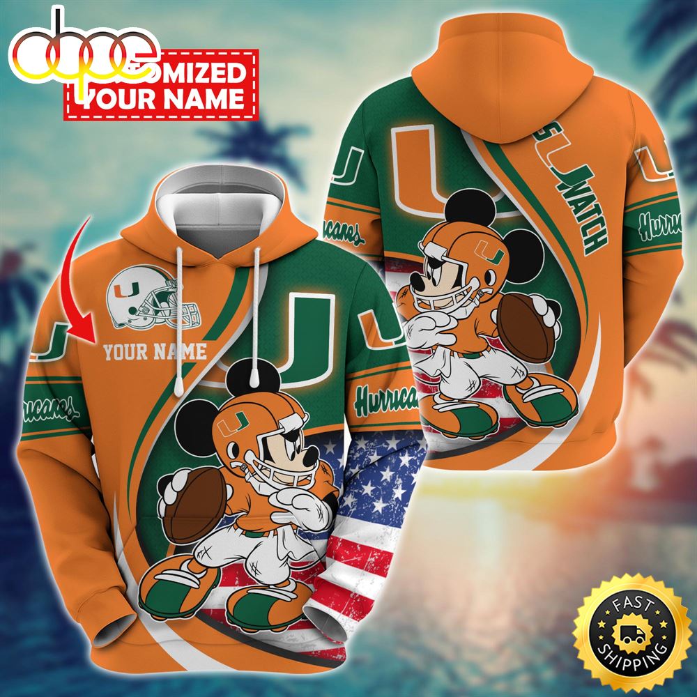 NCAA Miami Hurricanes Mickey Custom Hoodie Trending Shirt