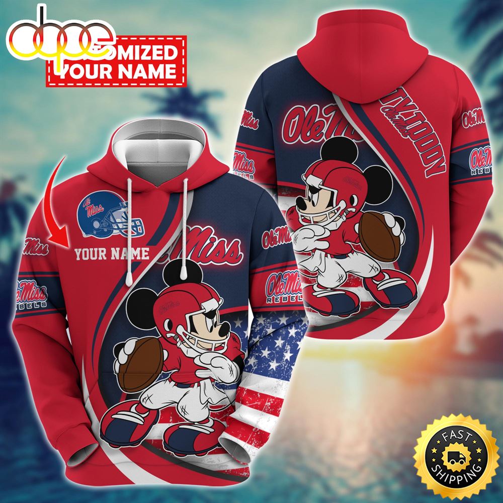 NCAA Ole Miss Rebels Mickey Custom Hoodie Trending Shirt