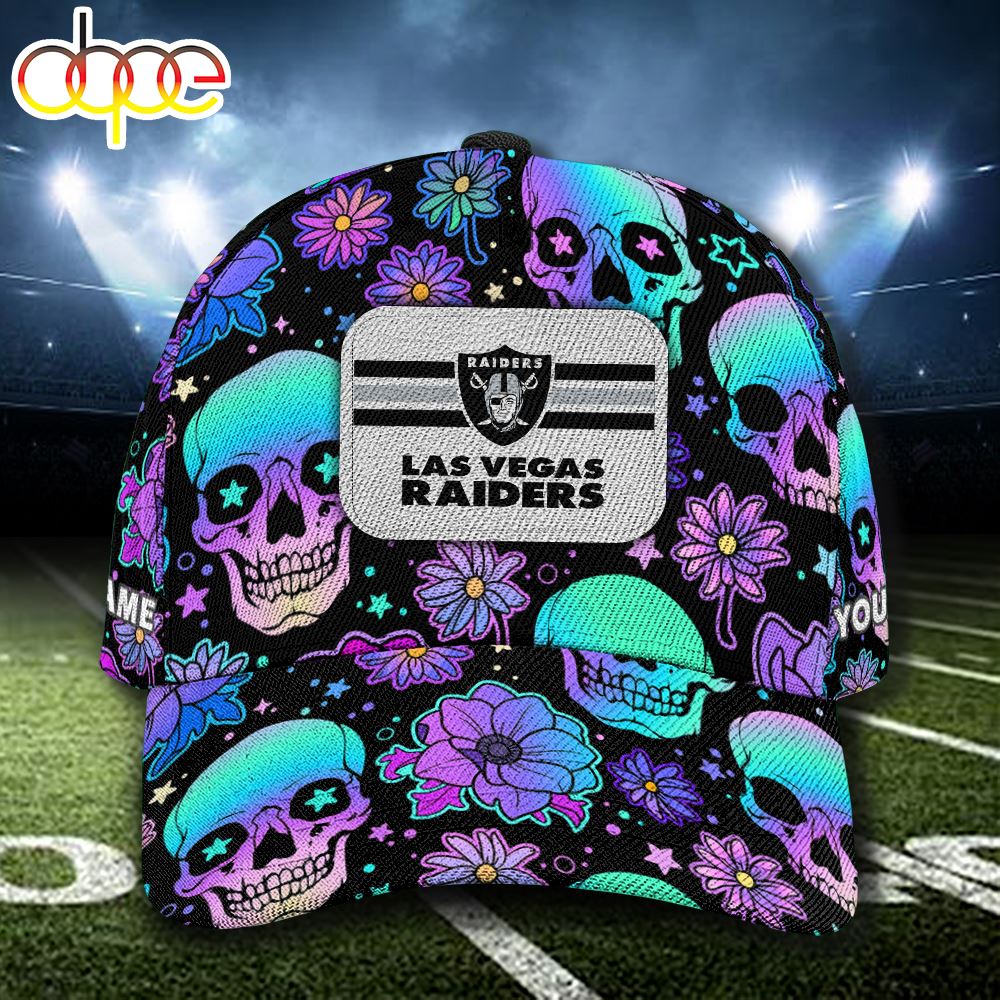 NFL Las Vegas Raiders Custom Name Cap Skull