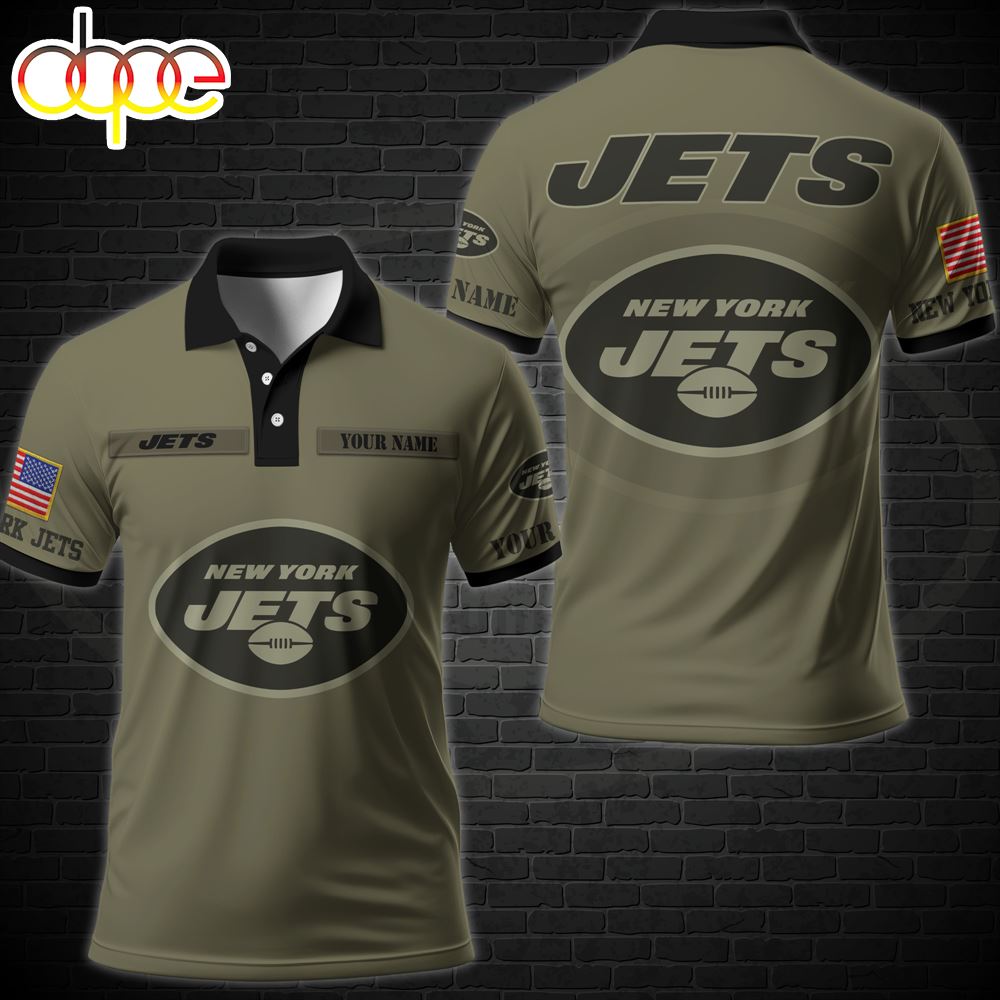 NFL Vetaran Day New York Jets Polo Shirt Custom Your Name