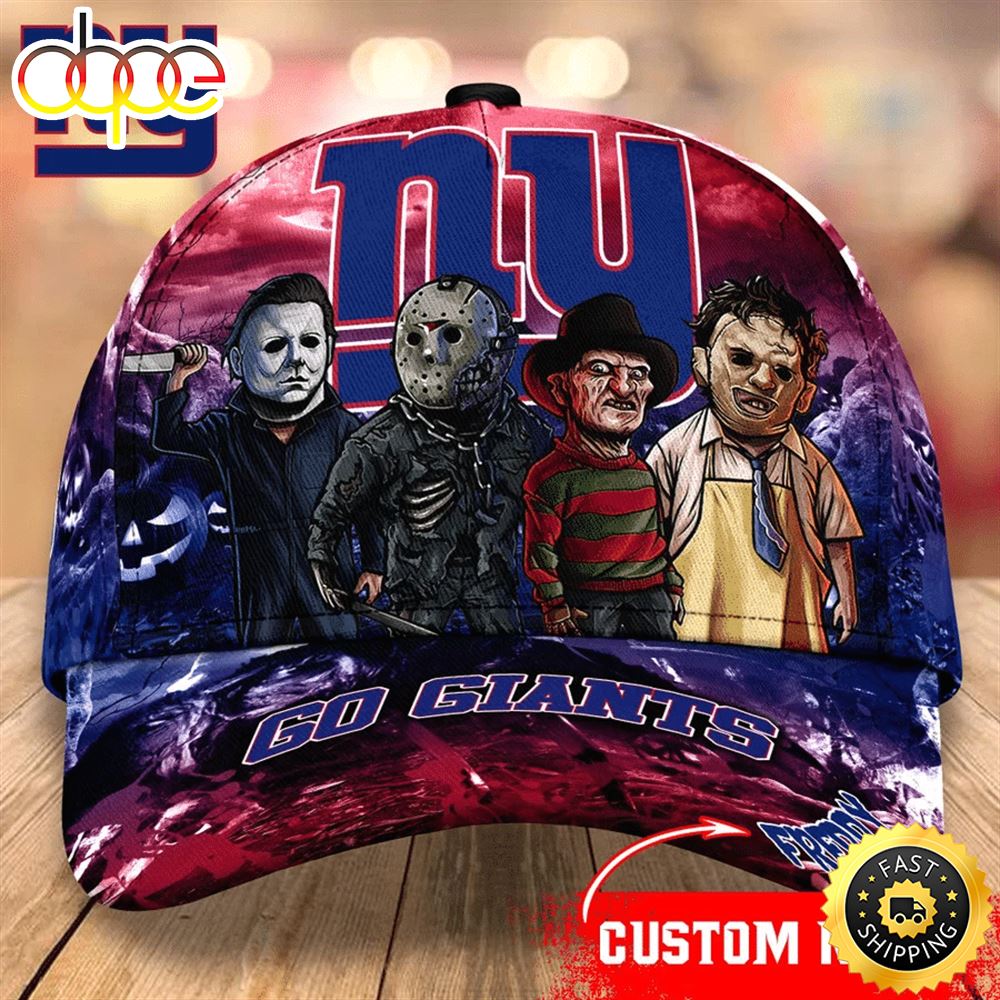 New York Giants  Nfl Personalized Trending Cap Mixed Horror Movie Characters