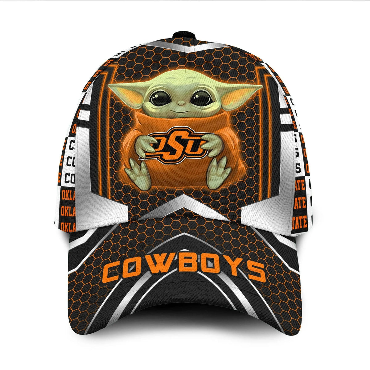 Oklahoma State Cowboys Baby Yoda All Over Print 3D Classic Cap