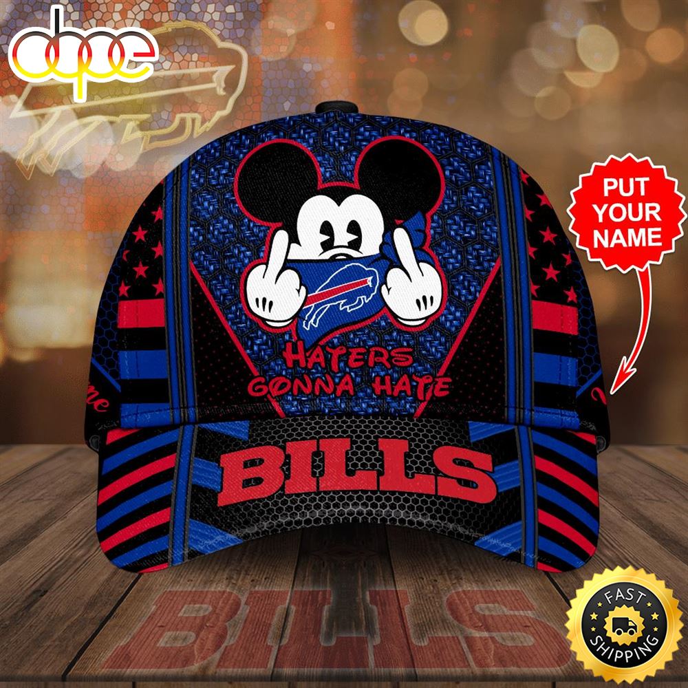 Personalized Buffalo Bills Mickey Mouse Haters Gonna Hate All Over Print 3D Baseball Cap