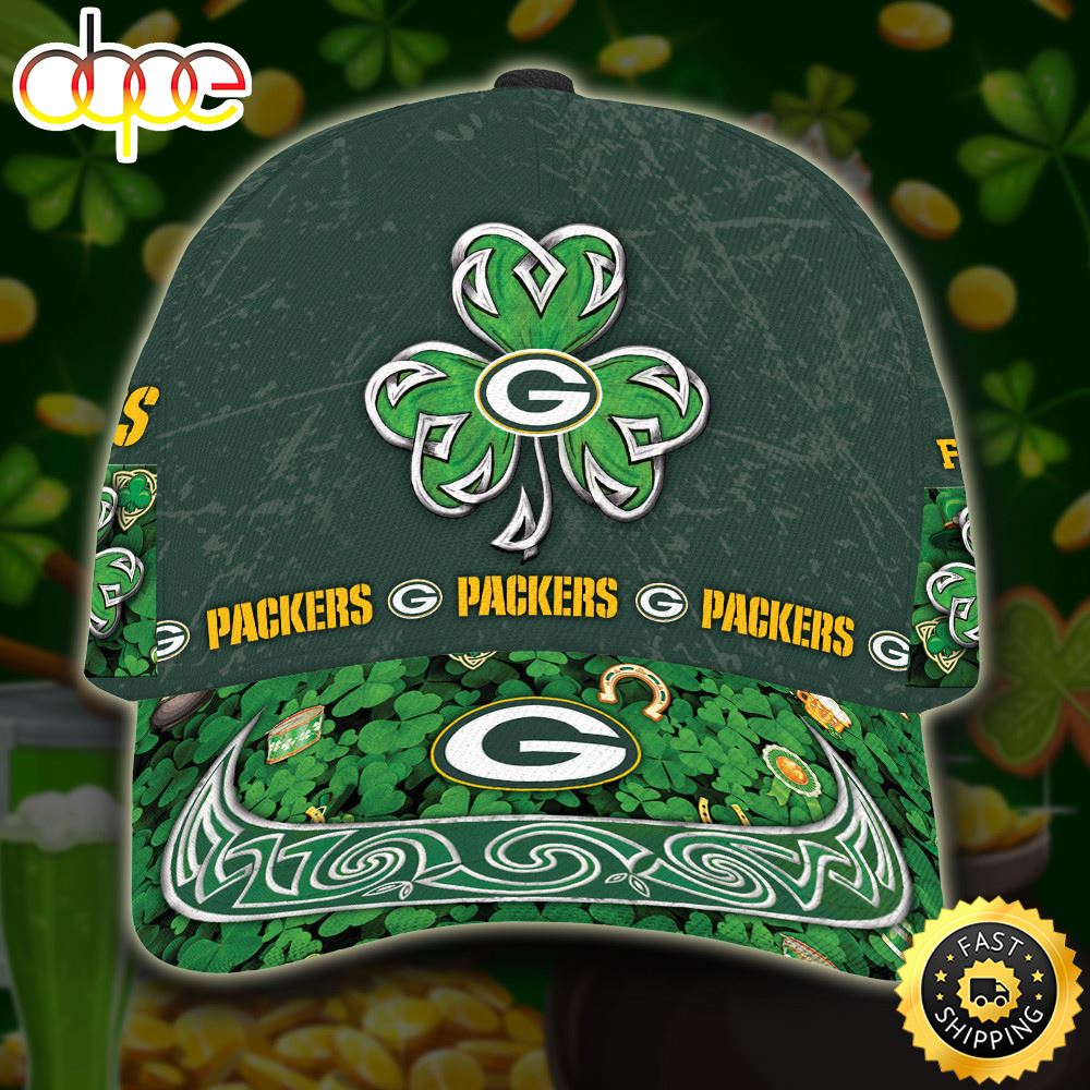 Personalized Green Bay Packers St Patrick Day All Over Print 3D Baseball Cap - Green-TPH
