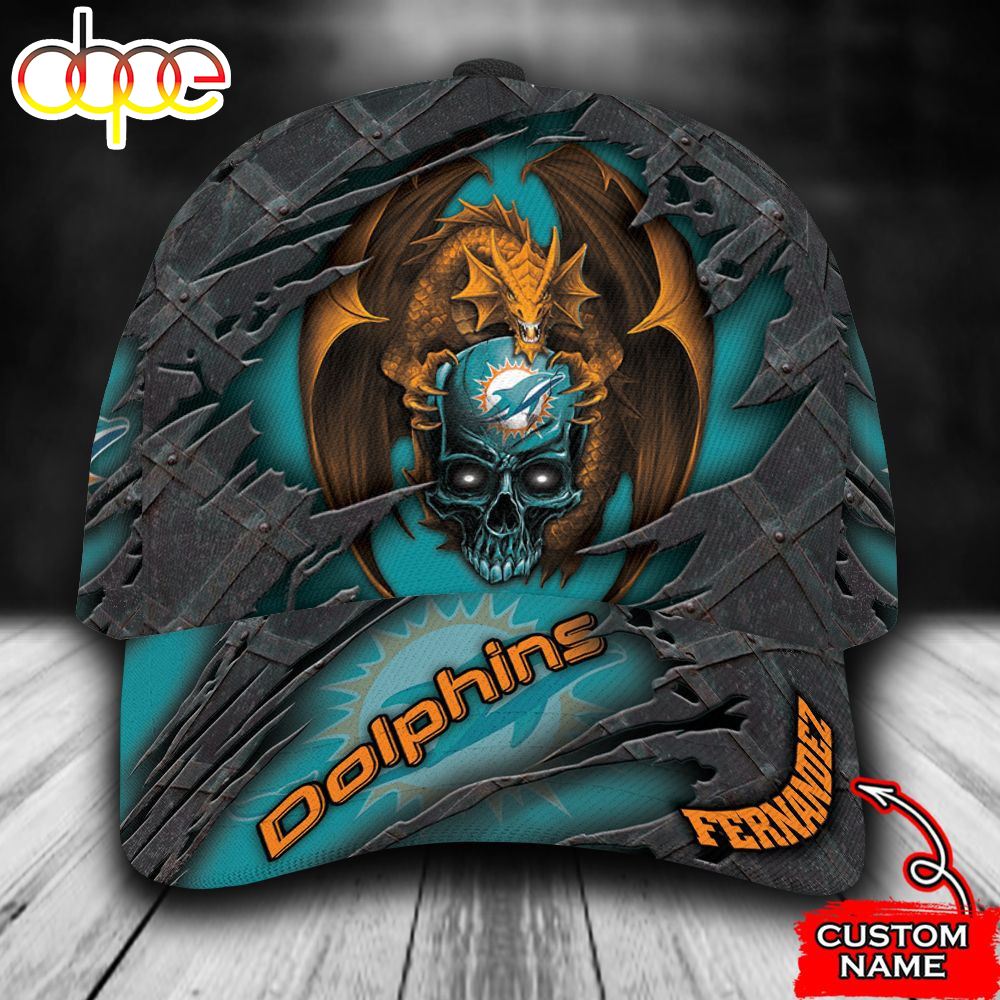 Personalized Miami Dolphins Dragon All Over Print 3D Classic Cap