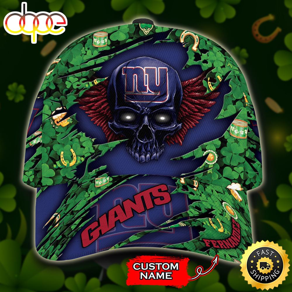 Personalized New York Giants Skull St Patrick's Day All Over Print 3D Classic Cap