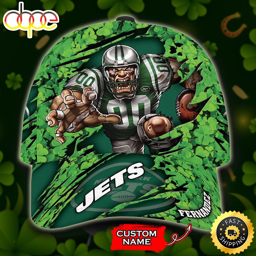 Personalized New York Jets St. Patrick's Day All Over Print 3D Classic Cap-TPH