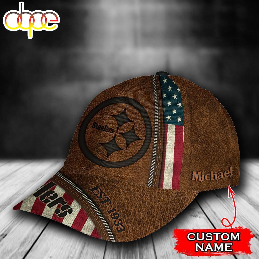 Personalized Pittsburgh Steelers Luxury USA Flag All Over Print 3D Classic Cap