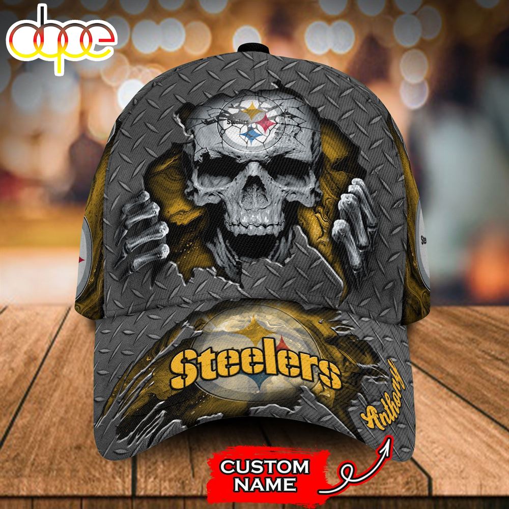 Personalized Pittsburgh Steelers Skeleton All Over Print 3D Classic Cap