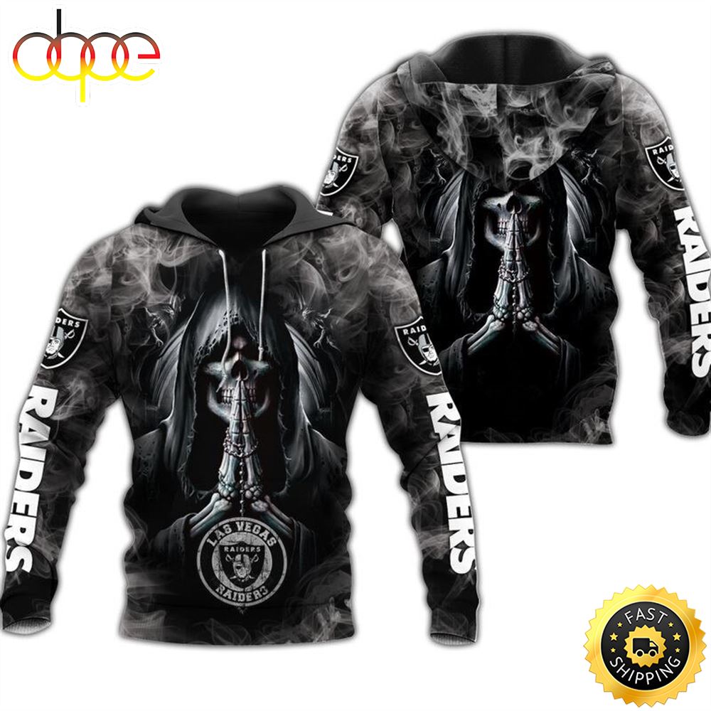 Raiders Hoodies Death Smoke Graphic Gift For Men