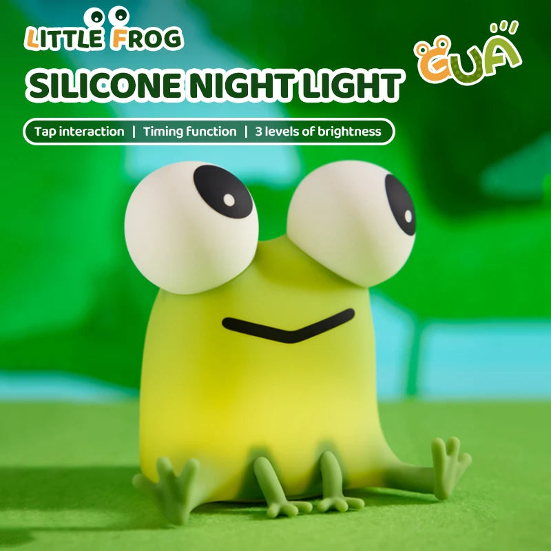 Cute LED Novelty Animal Night Light Dimmable Soft Silicone Nursery Nightlight For Kids Rechargeable Bedroom Touch Beside Lamp