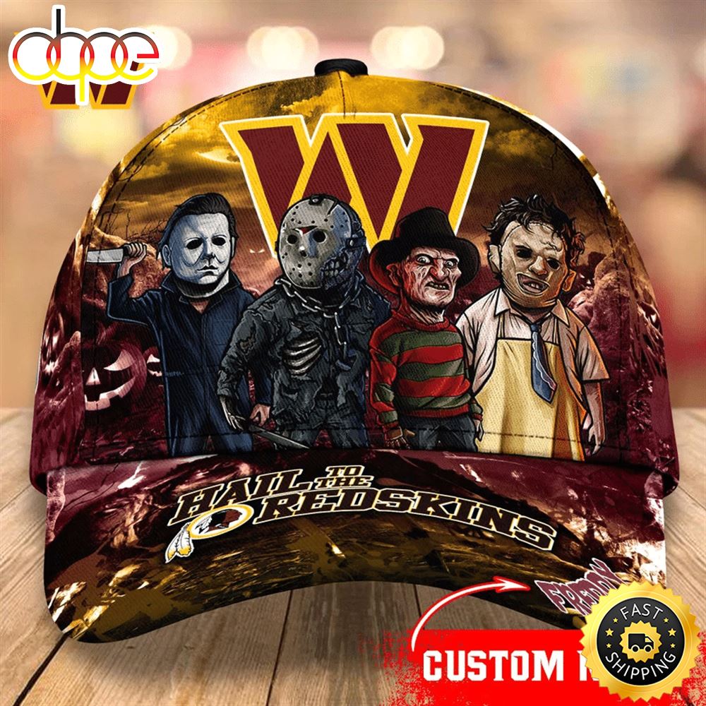 Washington Commanders  Nfl Personalized Trending Cap Mixed Horror Movie Characters
