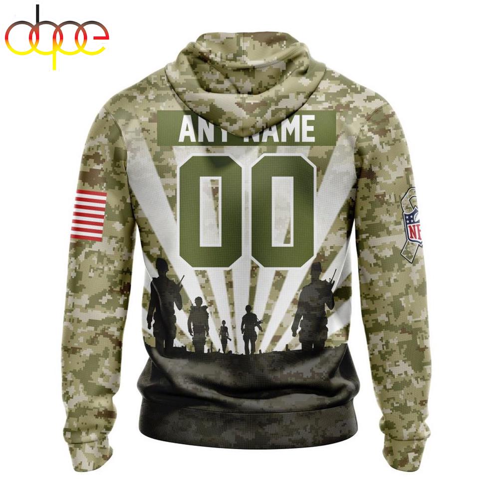 Custom Name And Number NFL Cincinnati Bengals Salute To Service Honor Veterans Hoodie
