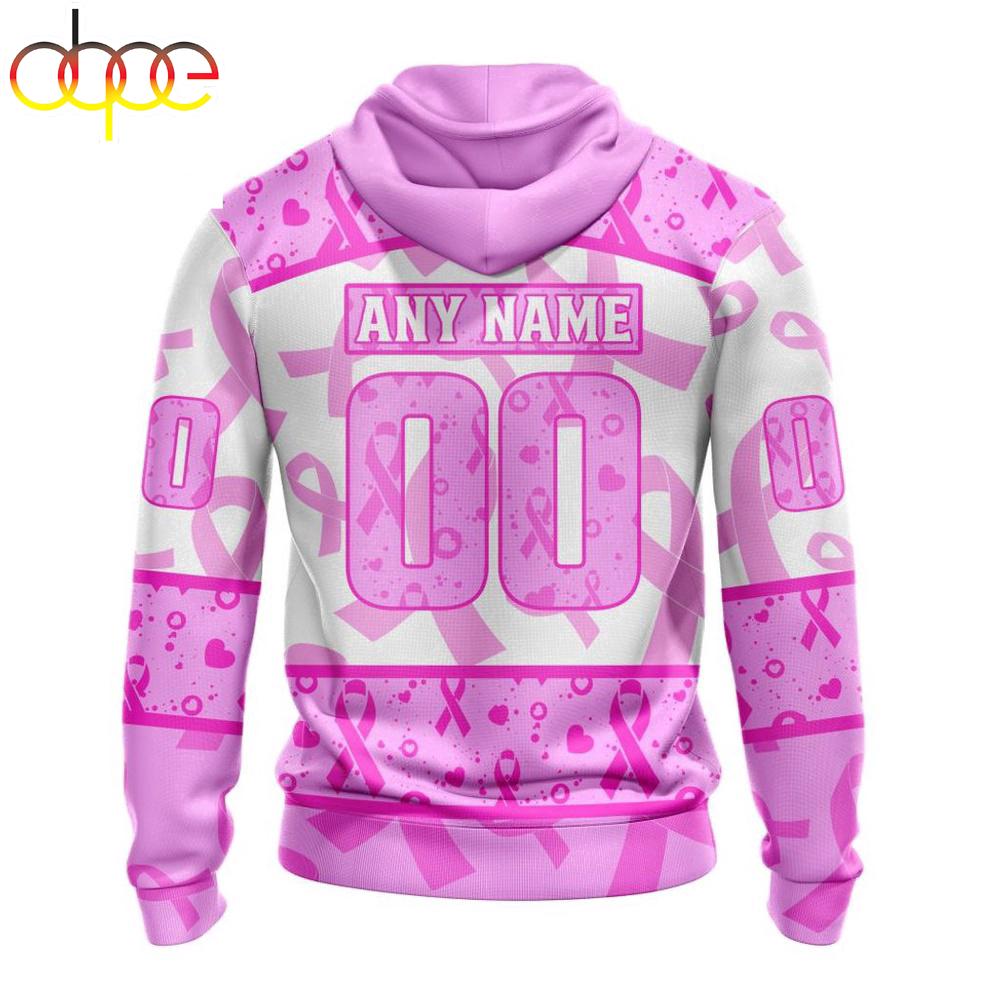 Custom Name And Number NHL Washington Capitals Pink October Breast Cancer Awareness 3D Hoodie