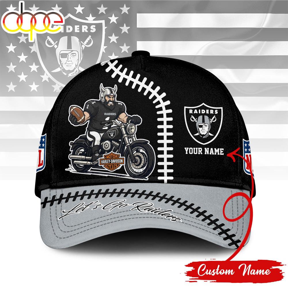 Custom Name Las Vegas Raiders NFL Harley Davidson Classic Baseball Cap