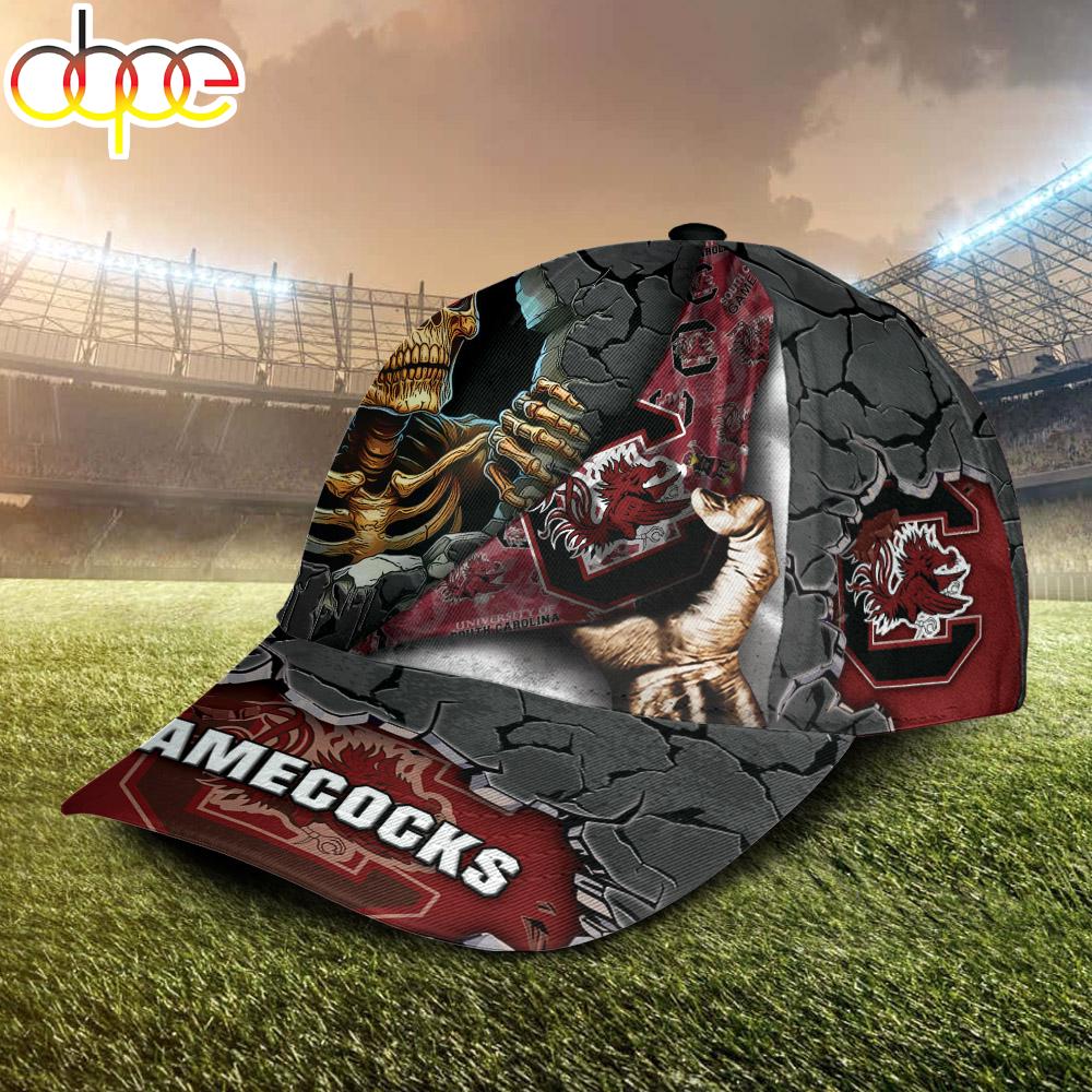 Custom Name NCAA South Carolina Gamecocks Skeleton Halloween Classic Cap