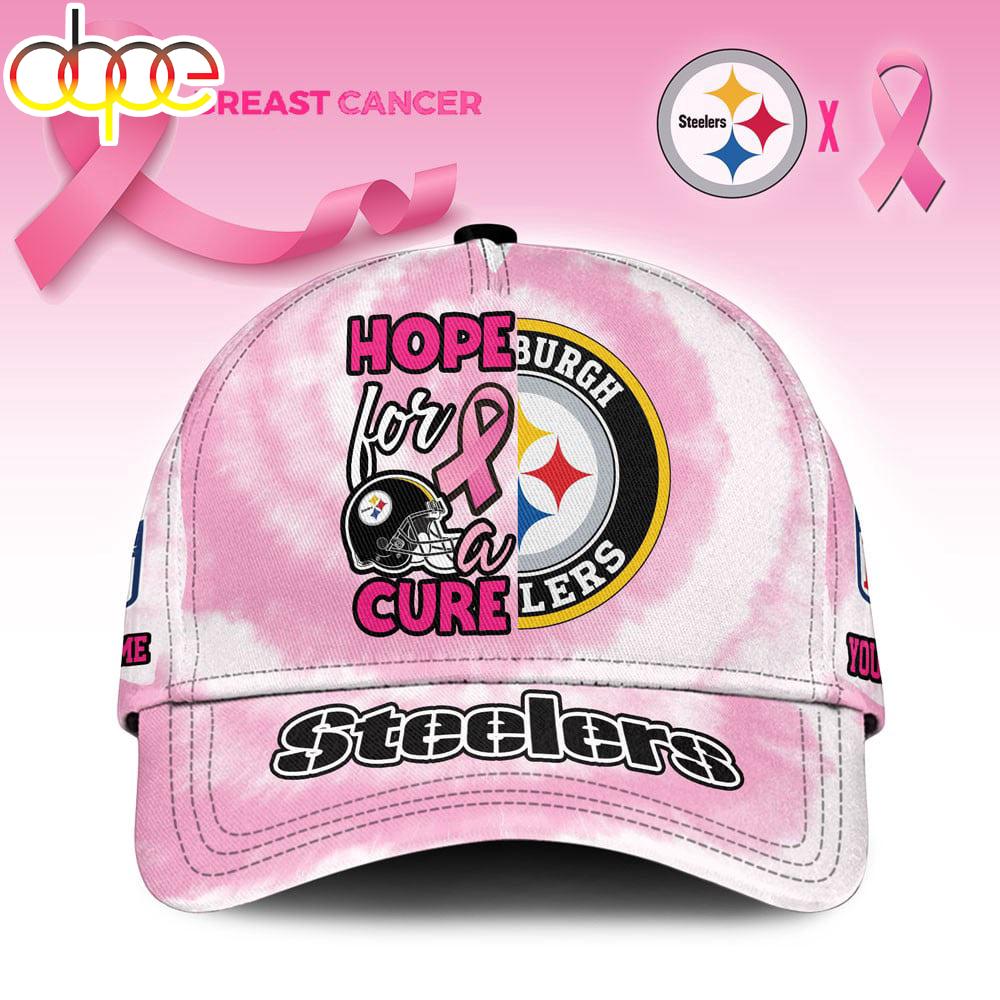 Custom Name Pittsburgh Steelers NFL Breast Cancer Awareness Baseball Cap