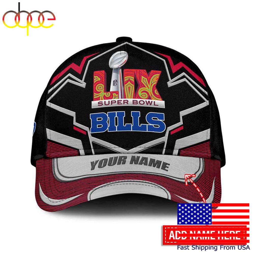 Limited Edition NFL Buffalo Bills Super Bowl LIX Custom Baseball Cap