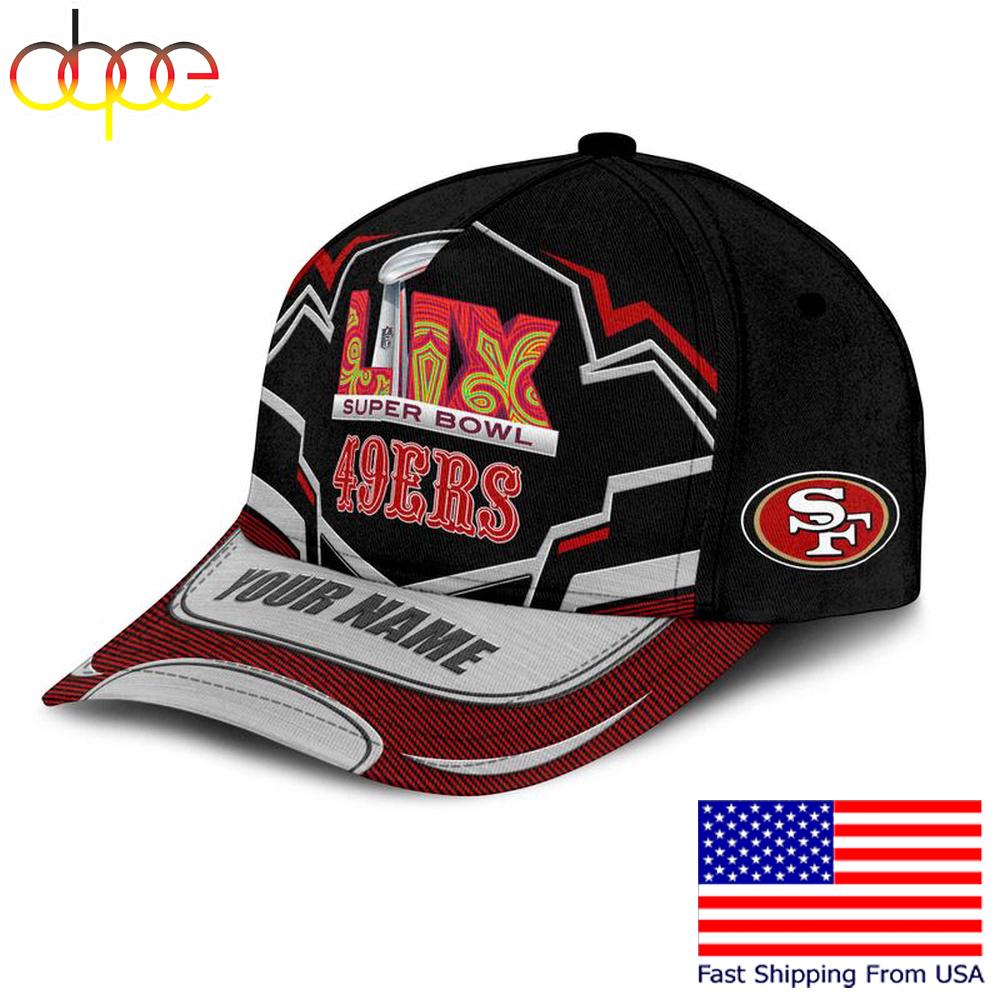 Limited Edition NFL San Francisco 49ers Super Bowl LIX Custom Baseball Cap