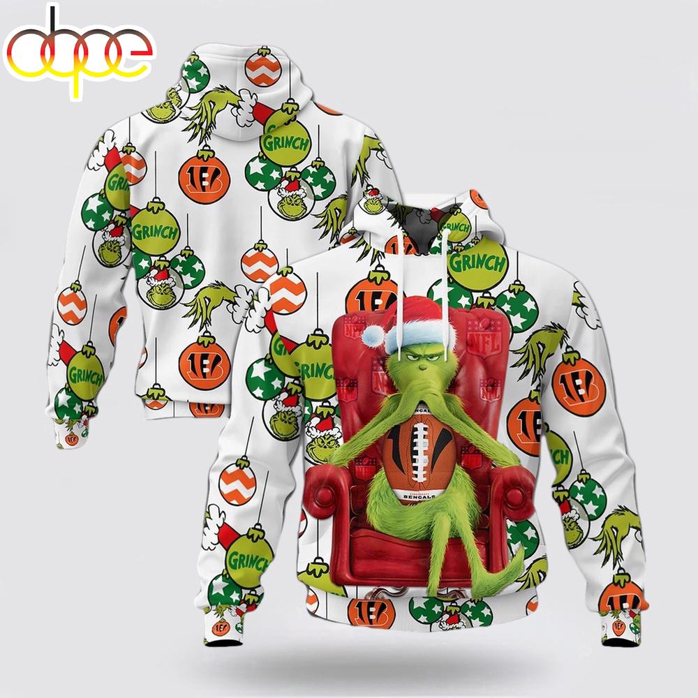 NFL Cincinnati Bengals Grinch Christmas All Over Print Hoodie Shirt