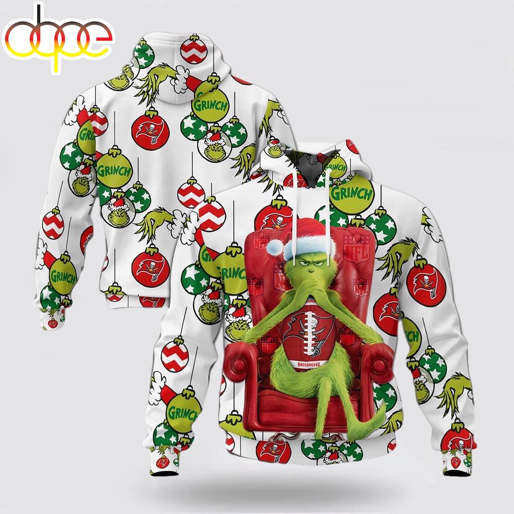 NFL Tampa Bay Buccaneers Grinch Christmas All Over Print Hoodie Shirt