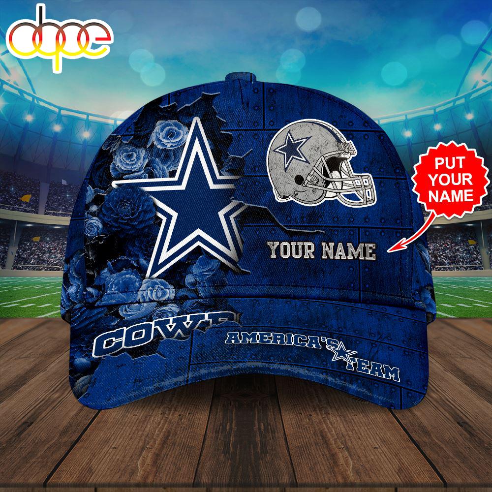 Custom Name 3D Cap Hat Personalized Dallas Cowboys Classic Cap Gift Christmas For Fans